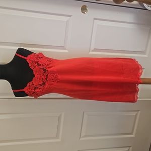 Beautiful Vintage J. C. Penny Nylon Full Slip Sz. 36 Red